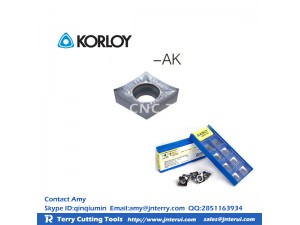 Korloy turning insert:
Carbide material;
Hard toughness;
Made in Korea